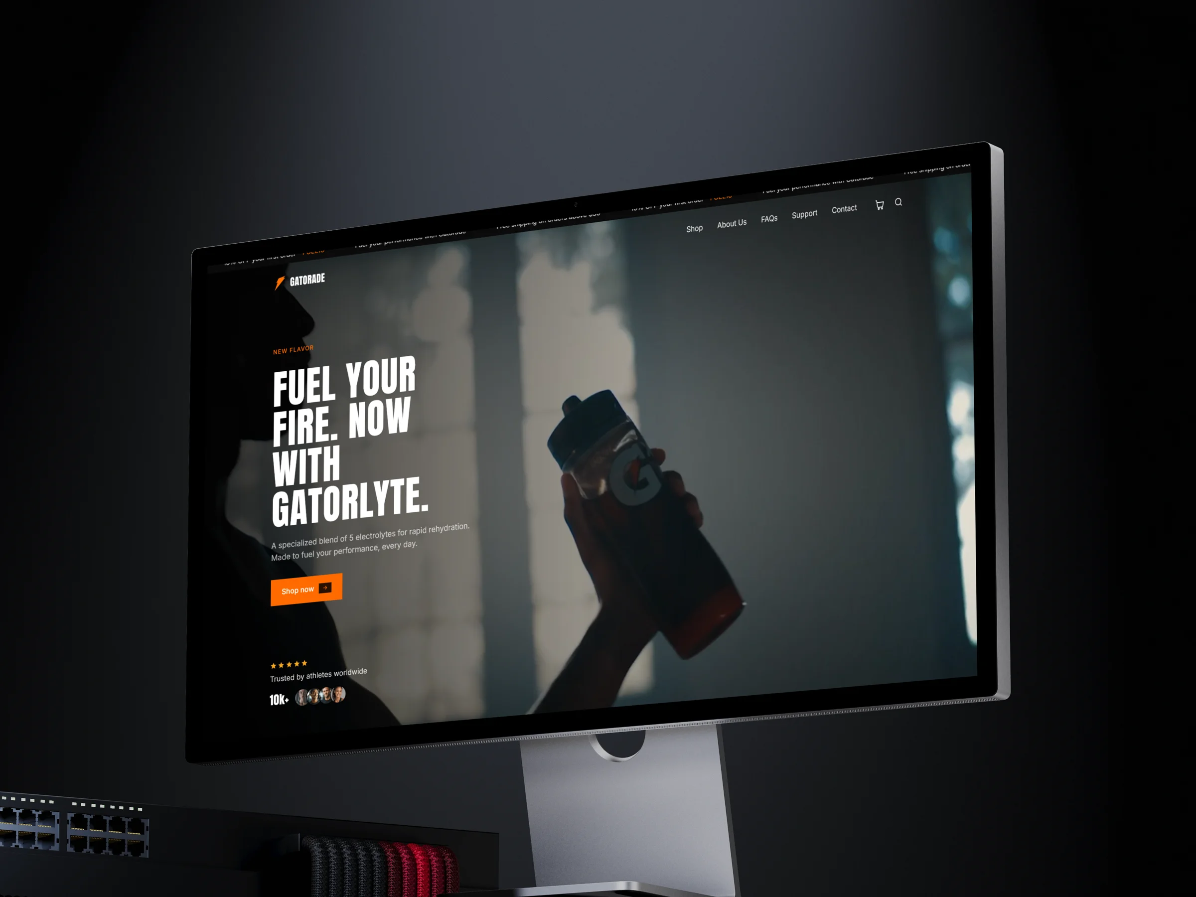 Upskill Course website shown on a desktop monitor
